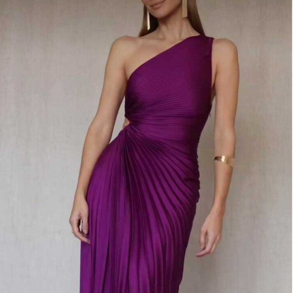 Mango Dresses Mango Purple Asymmetric Midi Cocktail And Wedding